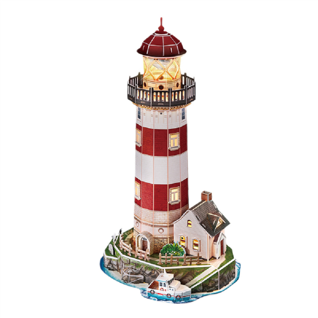 3D-пазли - Тривимірний пазл CubicFun Night edition Маяк із LED-підсвічуванням (L540h)#2