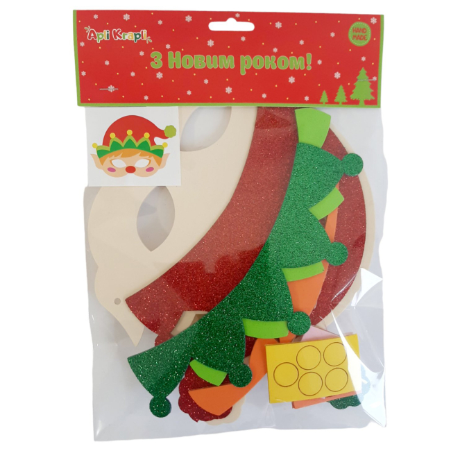 Аксессуары для праздников - Маска Apli Krapli Сделай сам Эльф (2252536971011)#2