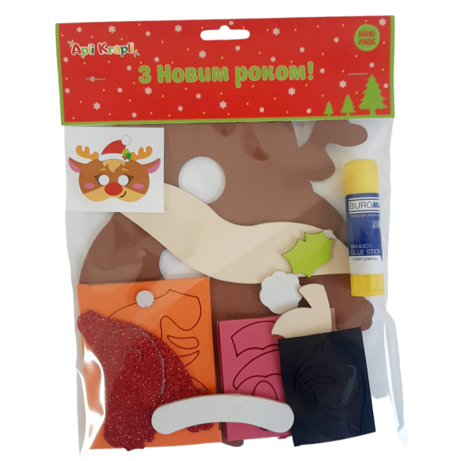 Аксессуары для праздников - Маска Apli Krapli Сделай сам Олень (2252536972018)#2