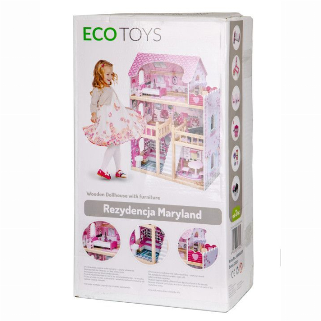 Меблі та будиночки - Ігровий набір Ecotoys Ляльковий будинок Residence з LED підсвіткою (HM006391)#5
