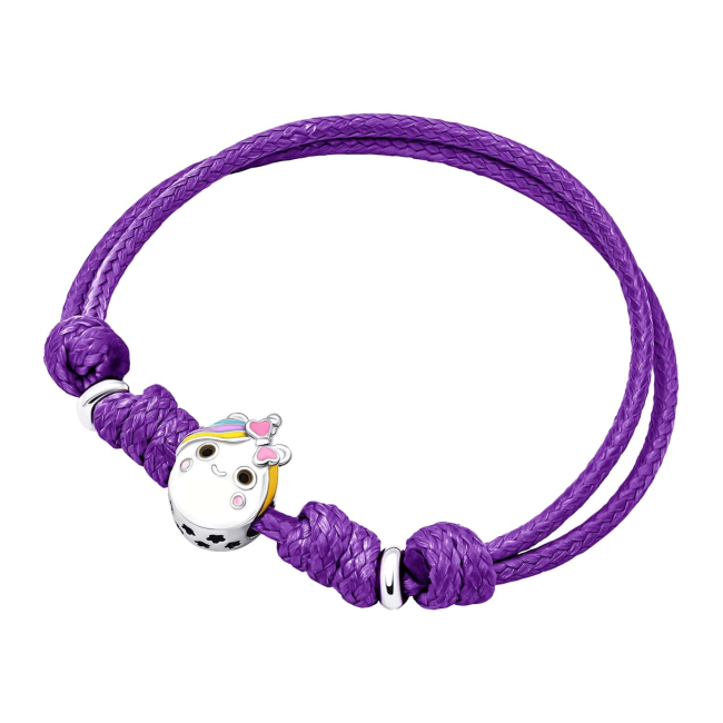 Ювелирные украшения - Браслет на шнурке UmaUmi Единорожка с разноцветной эмалью (2210000018778)#2