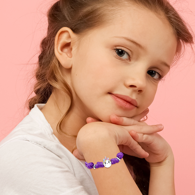 Ювелирные украшения - Браслет на шнурке UmaUmi Единорожка с разноцветной эмалью (2210000018778)#4