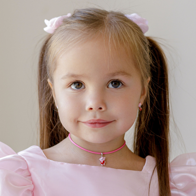 Ювелирные украшения - Кулон UmaUmi Медвежонок с розовой, красной эмалью и фианитом (2210000018334)#4