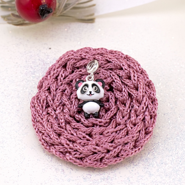 Ювелирные украшения - Кулон UmaUmi Панда с бело-черной и розовой эмалью (2210000018297)#4