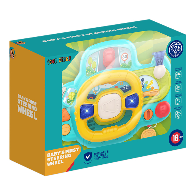 Развивающие игрушки - ​Интерактивная игрушка Iggy Ziggy Первый руль малыша (3858894670987)#2