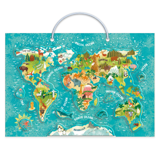 Навчальні іграшки - Магнітна мапа Dodo World of animals (200267)#2