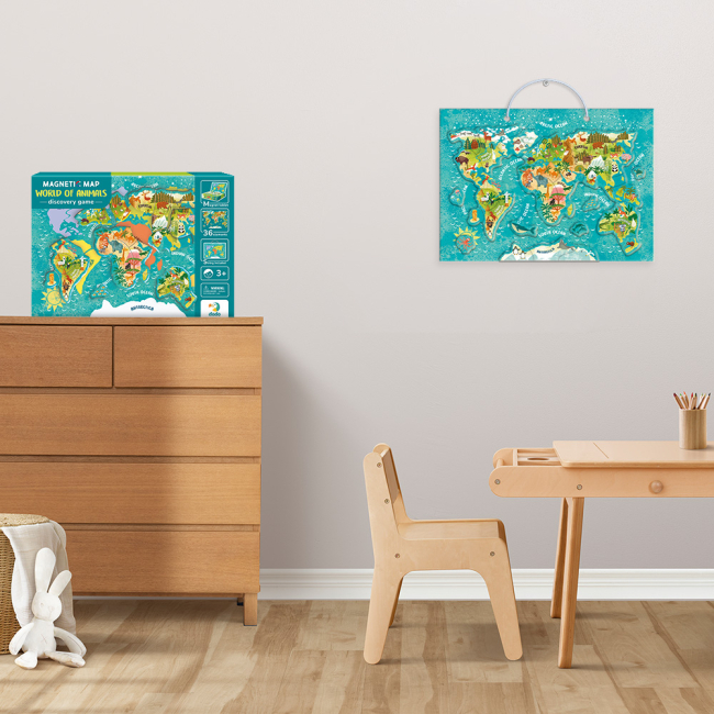 Навчальні іграшки - Магнітна мапа Dodo World of animals (200267)#5