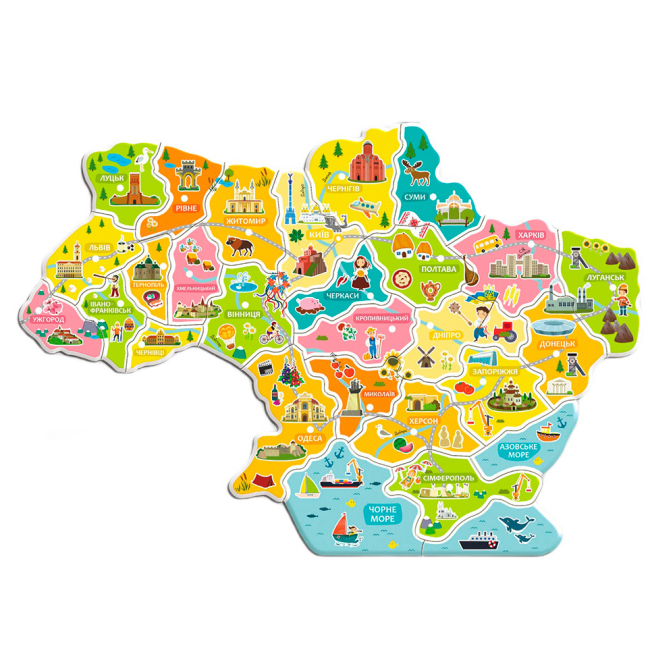 Обучающие игрушки - Магнитная карта Dodo Наша Украина (200268)#3