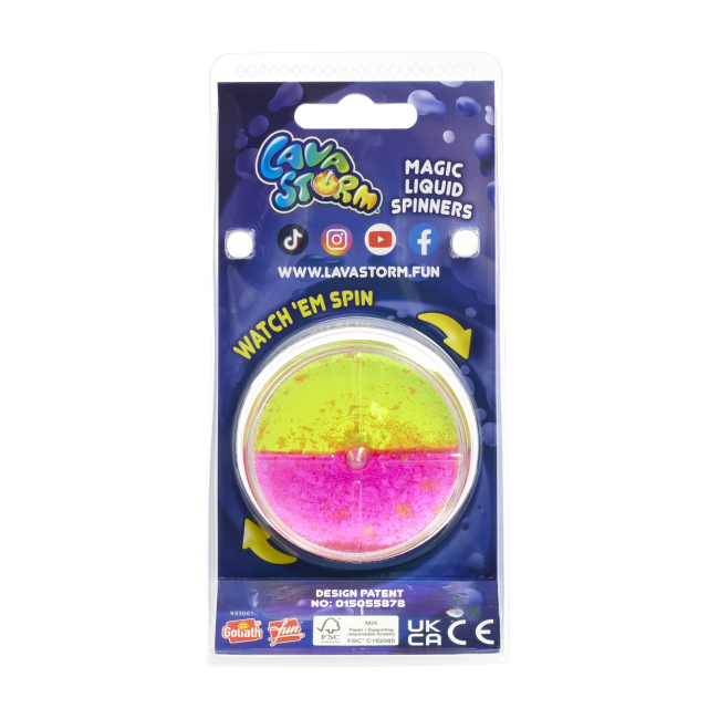 Дзиги та бойові арени - Іграшка Goliath Lava Storm рожево-жовта (933061.024/1)#6