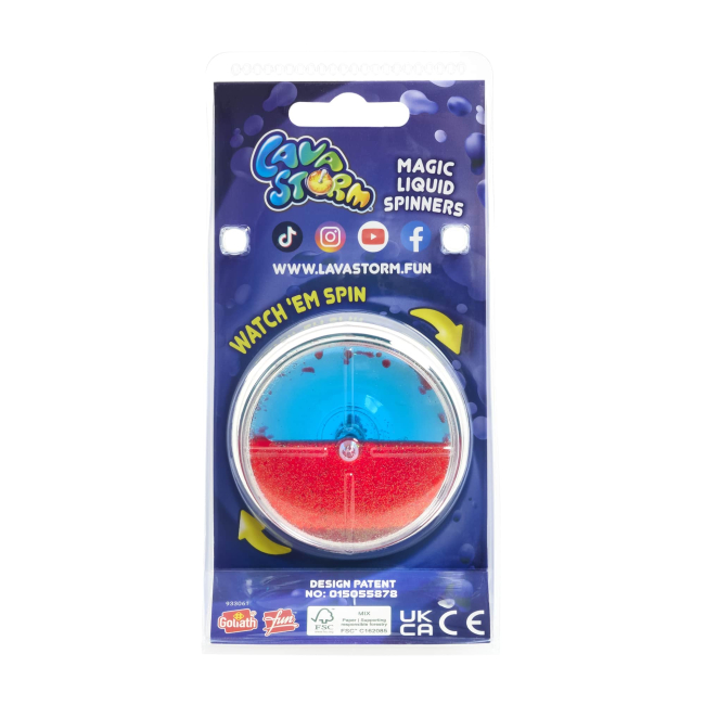 Дзиги та бойові арени - Іграшка Goliath Lava Storm блакитно-червона (933061.024/2)#6