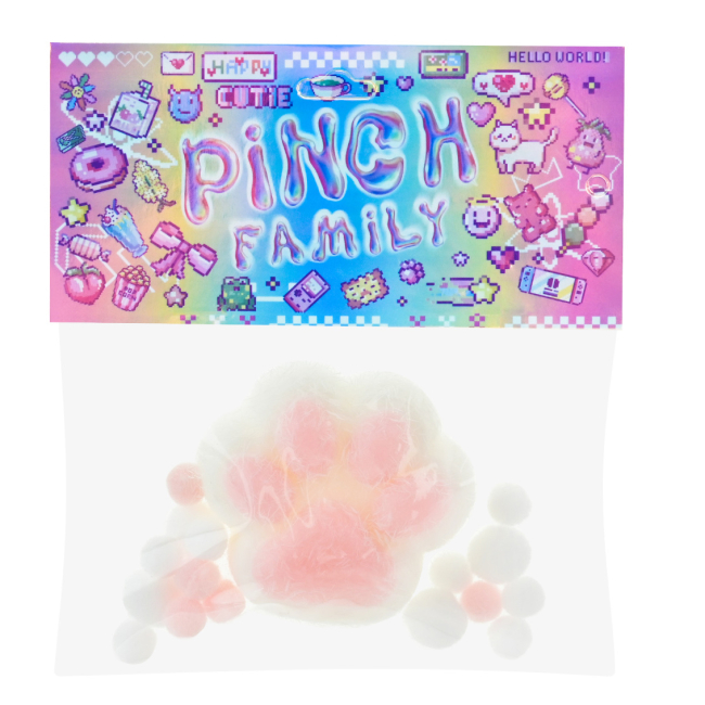 Антистрес іграшки - Іграшка-антистрес Shantou Jinxing Котяча лапка біло-рожева (C7802/1)#2