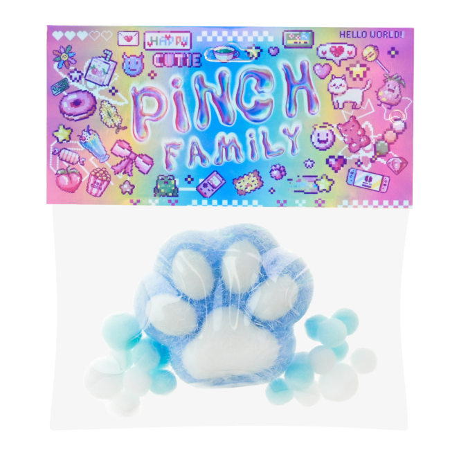 Антистрес іграшки - Іграшка-антистрес Shantou Jinxing Котяча лапка блакитно-біла (C7802/2)#2