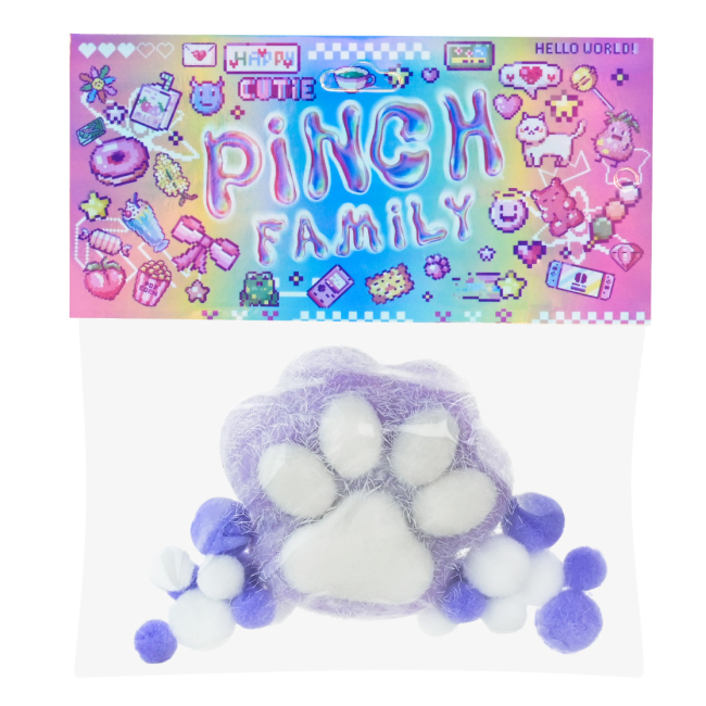 Антистрес іграшки - Іграшка-антистрес Shantou Jinxing Котяча лапка фіолетово-біла (C7802/4)#2