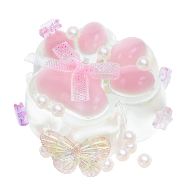 Антистрес іграшки - Іграшка-антистрес Shantou Jinxing Котяча лапка прозора світло-рожева (C7803/3)#2