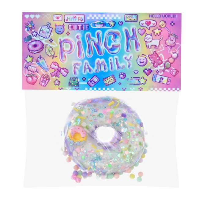 Антистрес іграшки - Іграшка-антистрес Shantou Jinxing Пончик фіолетовий з білою глазур'ю (C7804/4)#2