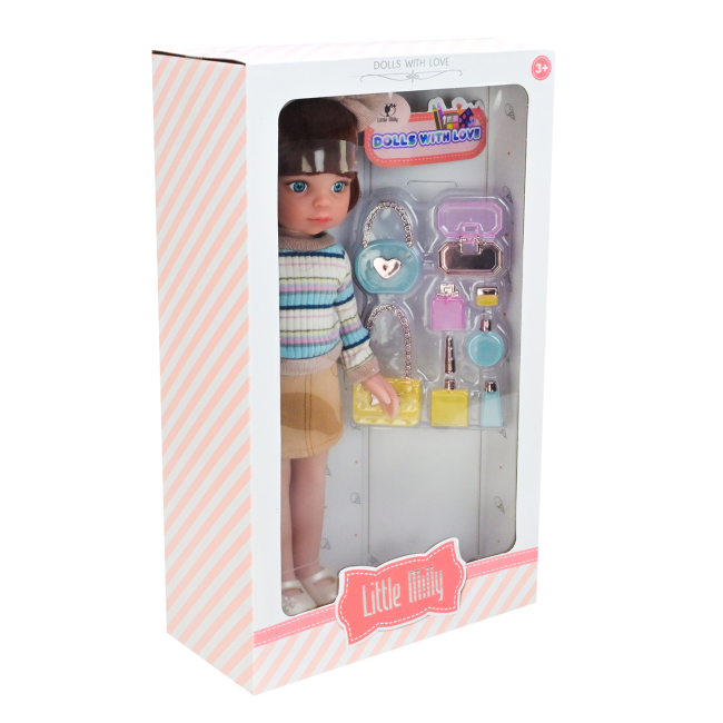 Ляльки - Лялька Shantou Jinxing Little Milly бежева спідниця, кофтинка в смужку (91099-I/J/1)#4