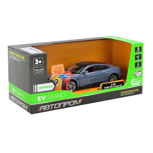 Автомоделі - Автомодель Автопром Audi RS e-tron GT сіра (68717/1)#6