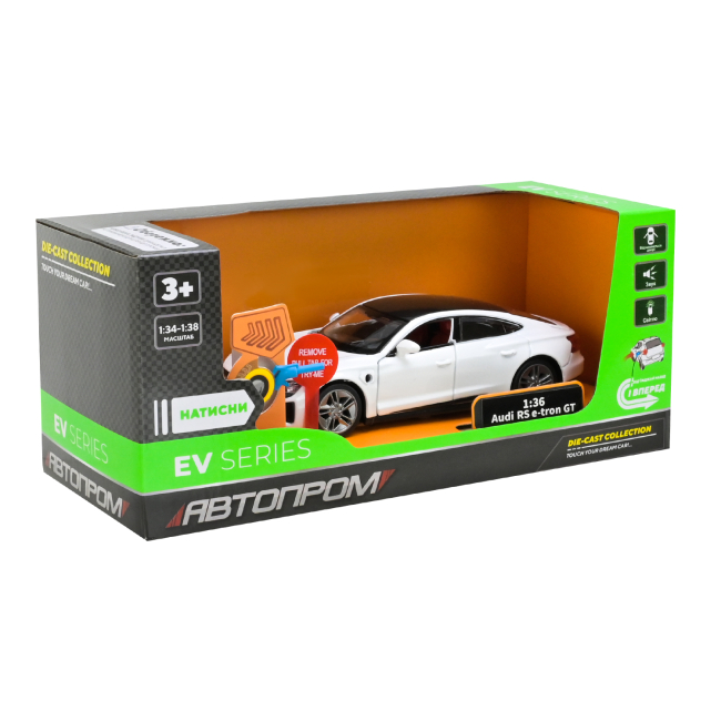 Автомодели - Автомодель Автопром Audi RS e-tron GT белая (68717/2)#6