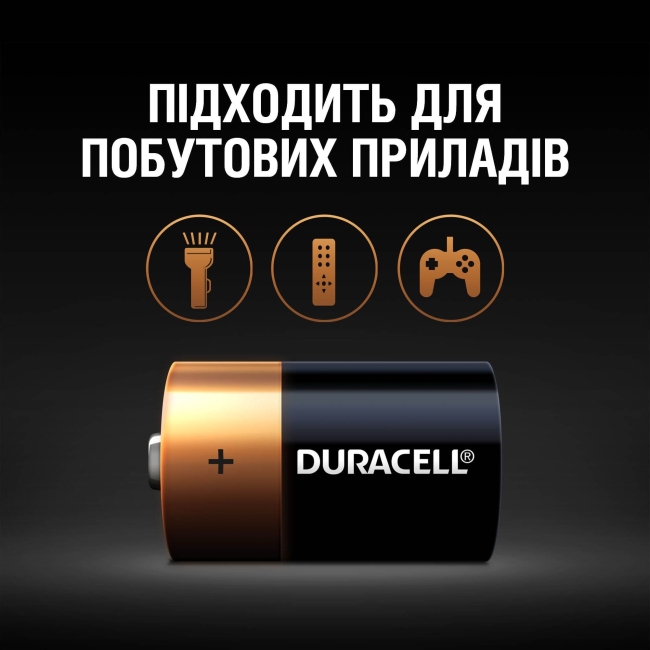 Акумулятори і батарейки - Батарейки алкаліновi Duracell Basic D 1.5V LR20 2 шт (5000394076730)#4
