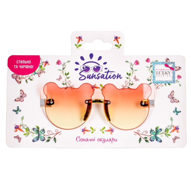 Сонцезахисні окуляри - Сонячні окуляри Lukky Fashion Ведмедики рожево-золоті (T22456)#2