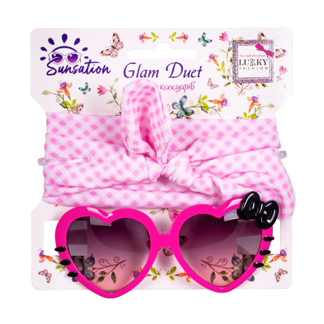 Сонцезахисні окуляри - Сонячні окуляри Lukky Fashion Дует рожеві (T25283)#2