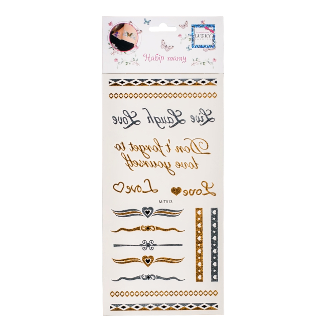 Косметика - Набор тату Lukky Fashion Сияющие надписи (T25625)#2
