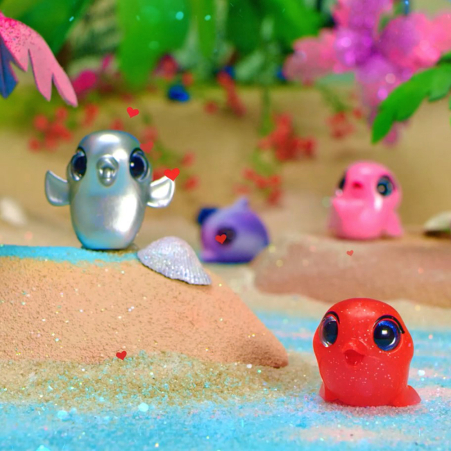 Фигурки животных - ​Фигурка-сюрприз Sbabam You You Милые дельфины (58/CN21)#4