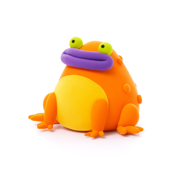 Набори для ліплення - Набір пластиліну Ліпака Екзотичні тварини Помаранчева жаба (30124-UA01)#2