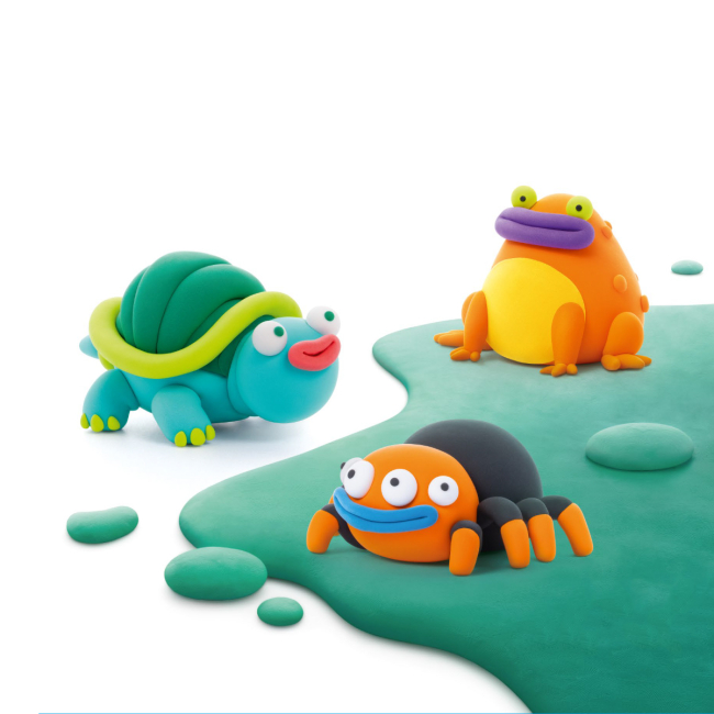 Набори для ліплення - Набір пластиліну Ліпака Екзотичні тварини Тарантул, черепаха, помаранчева жаба (60050-UA01)#6