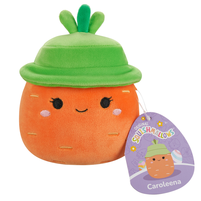 Персонажи мультфильмов - Мягкая игрушка Squishmallows Морковка Каролина в шляпе 13 см (SQER01182)#6