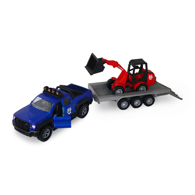 Транспорт і спецтехніка - Ігровий набір TechnoDrive Позашляховик з причіпом і навантажувачем (510207.270)#8