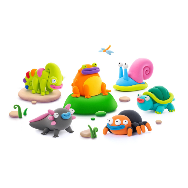Набори для ліплення - Набір пластиліну Ліпака Екзотичні тварини 6 персонажів (15025-UA01)#3