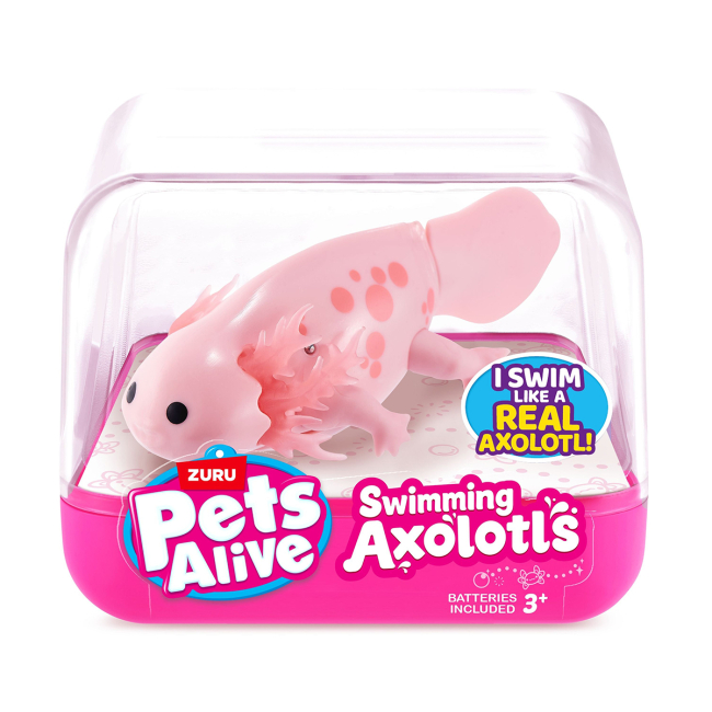 Фигурки животных - Интерактивная игрушка Pets Alive S1 Аксолотль розовый (9556A)#2
