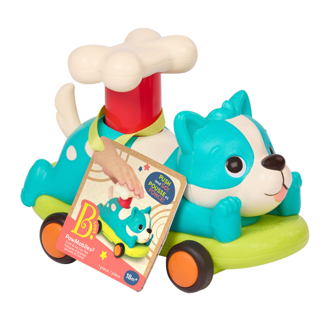 Машинки для малышей - Машинка Battat Лапкомобили Песик бирюзовый (BX2504Z)#4