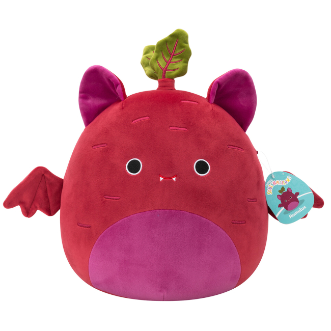 Подушки - Мягкая игрушка Squishmallows Летучая мышь-свекла Ромулус 30 см (SQCR07966)#6