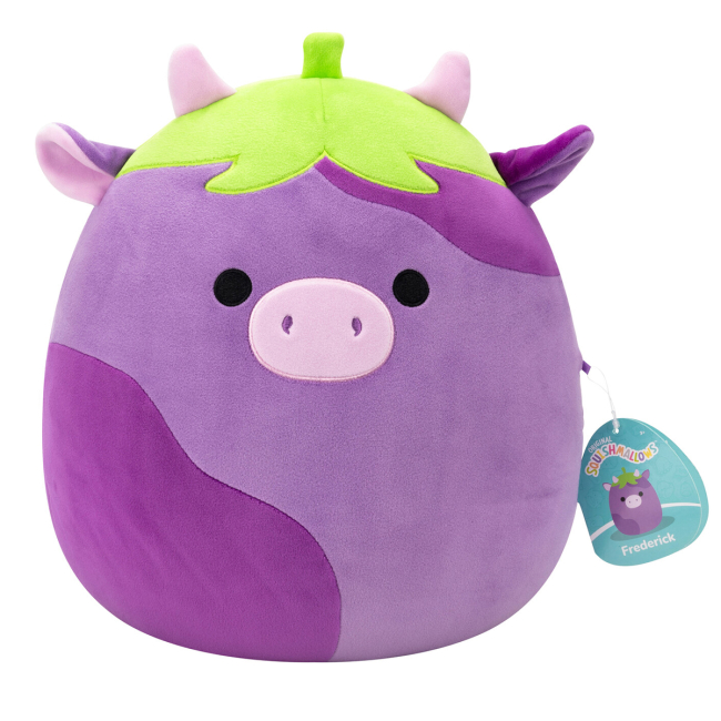 Подушки - М'яка іграшка Squishmallows Корівка-баклажан Фредерік 30 см (SQCR07969)#6