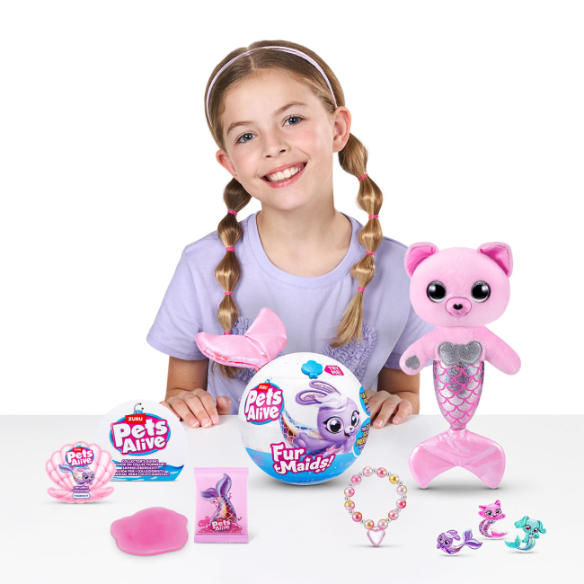 М'які тварини - Набір-сюрприз Pets alive Furmaids S1 Кошеня Пурл (9555A)#7