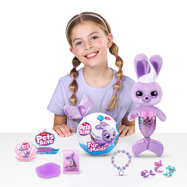 Мягкие животные - Набор-сюрприз Pets alive Furmaids S1 Кролик Скарлет (9555B)#7