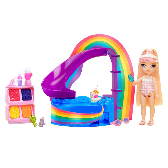 Куклы - Игровой набор Rainbow High Littles Радужный праздник в бассейне (522249)#2