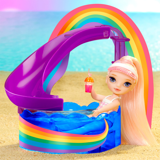 Куклы - Игровой набор Rainbow High Littles Радужный праздник в бассейне (522249)#6