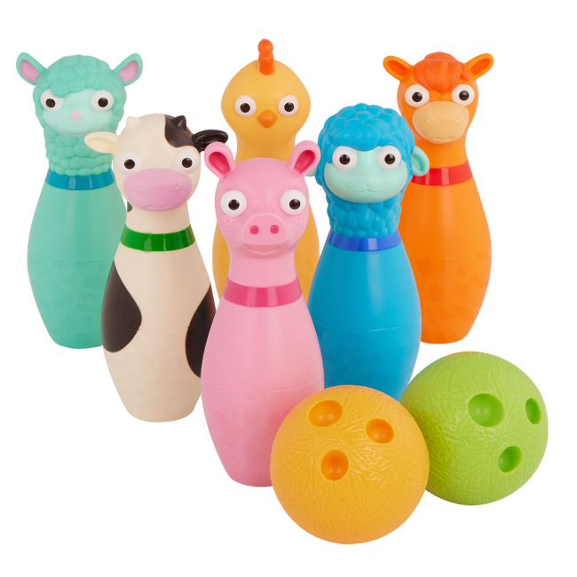 Спортивні активні ігри - Ігровий набір для боулінгу Battat Lite Весела ферма (BT1802Z)#2