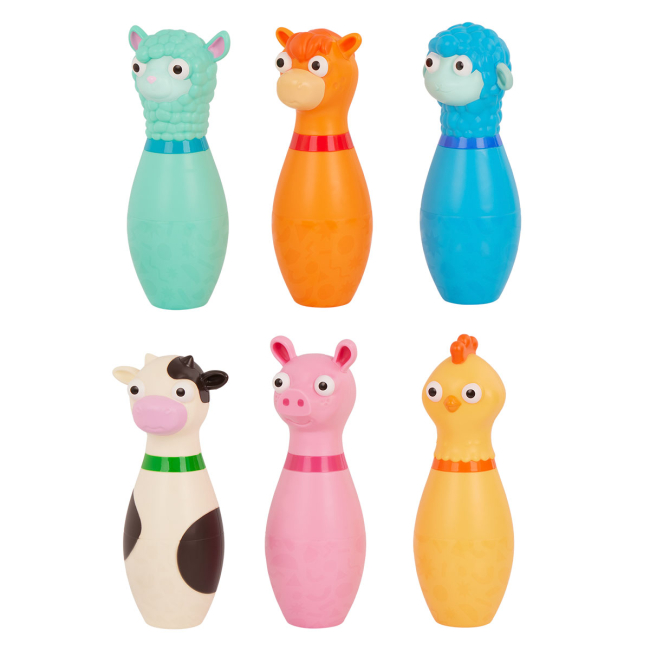 Спортивні активні ігри - Ігровий набір для боулінгу Battat Lite Весела ферма (BT1802Z)#4