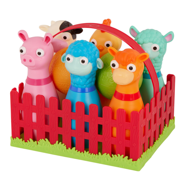 Спортивні активні ігри - Ігровий набір для боулінгу Battat Lite Весела ферма (BT1802Z)#5