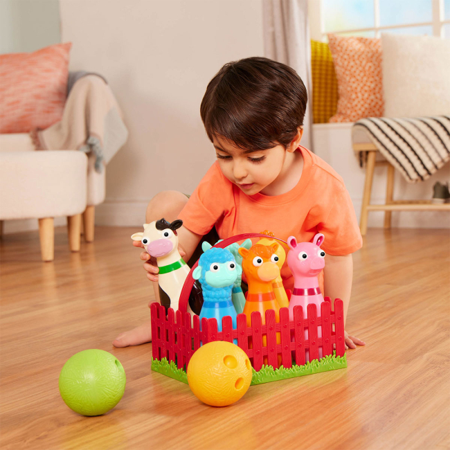 Спортивні активні ігри - Ігровий набір для боулінгу Battat Lite Весела ферма (BT1802Z)#8