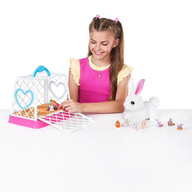 Мягкие животные - Игровой набор Pets Alive Mama and Baby Surprise S1 Мама Кролик с сюрпризом (9554)#6