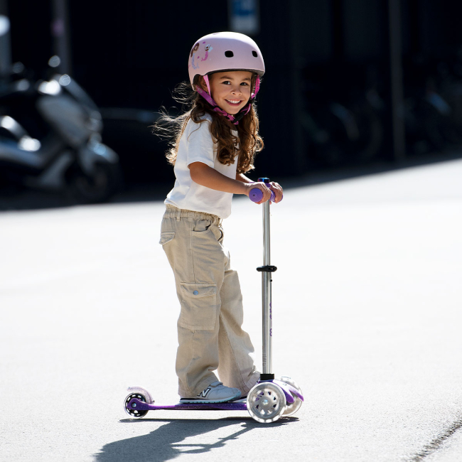 Самокаты - Самокат Micro Mini Deluxe Fairy Glitter LED Пурпурный (MMD207)#4