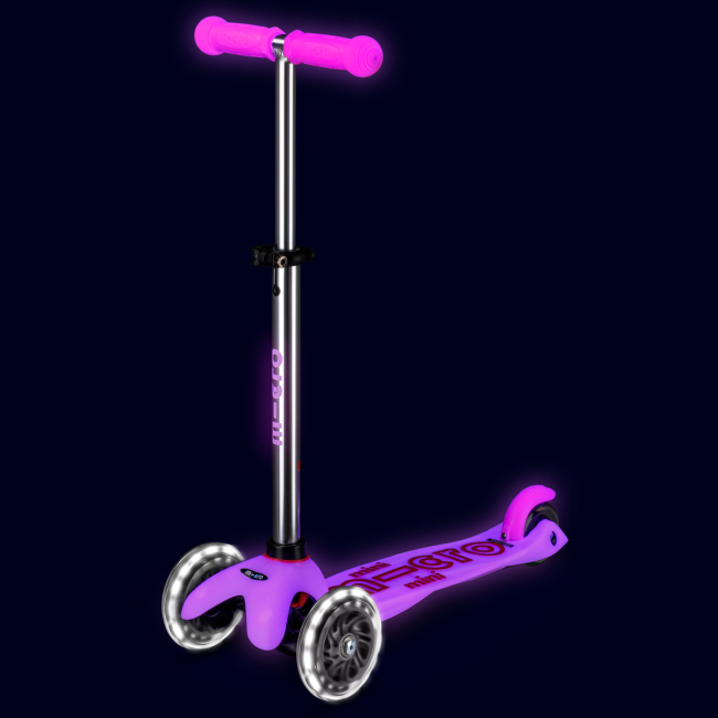 Самокаты - Самокат Micro Mini Deluxe Glow LED Морозный розовый (MMD217)#4