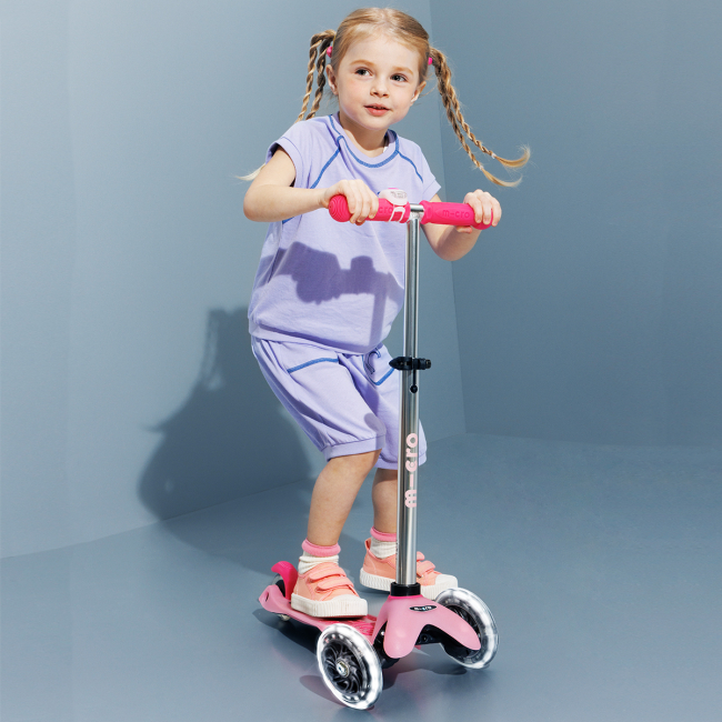 Самокаты - Самокат Micro Mini Deluxe Glow LED Морозный розовый (MMD217)#6