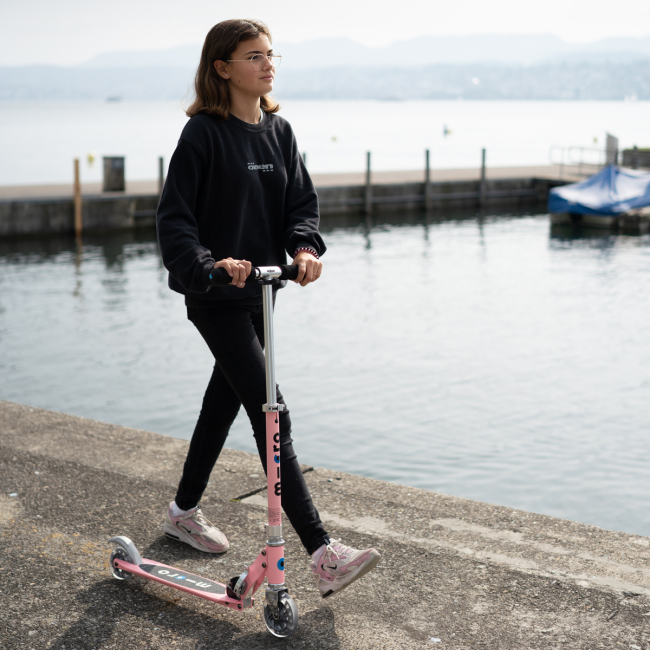 Самокаты - Самокат Micro Sprite LED Неоновая роза (SA0235)#7