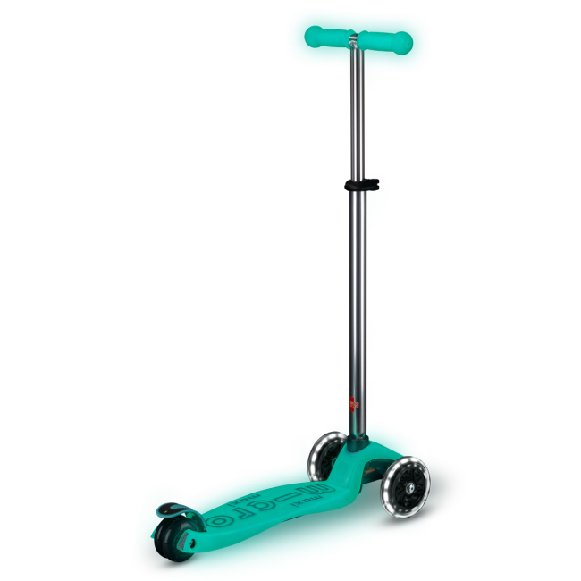 Самокаты - Самокат Micro Maxi Deluxe Glow LED Желейный зеленый (MMD365)#3